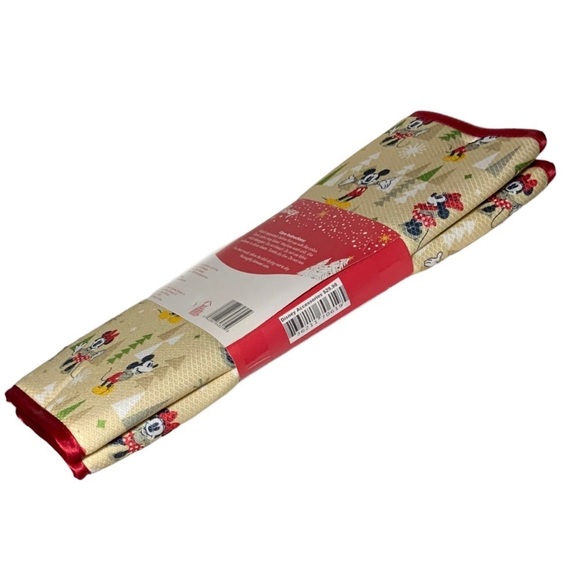 Disney Holiday Set Kitchen Drying Mats Absorbent Christmas Mickey 2 Pack Set Tan - Picture 8 of 14